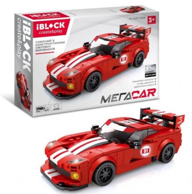 Конструктор Iblock Инерционная машинка 336 дет.