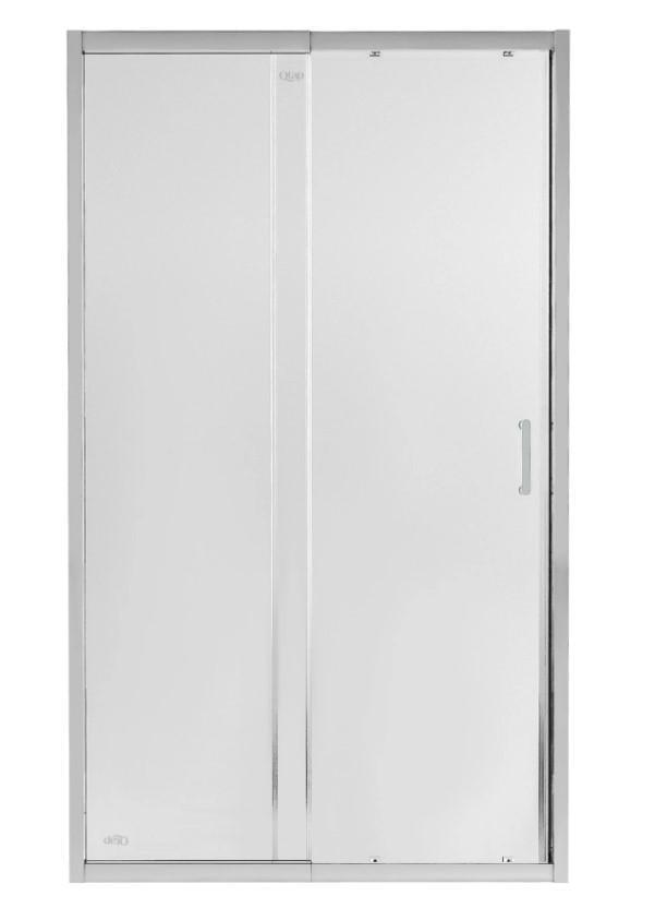 Душові двері в нішу Qtap Taurus CRM2012-13.C6 120-130x200 см скло Clear 6 мм покриття CalcLess (TAUCRM201213C6)