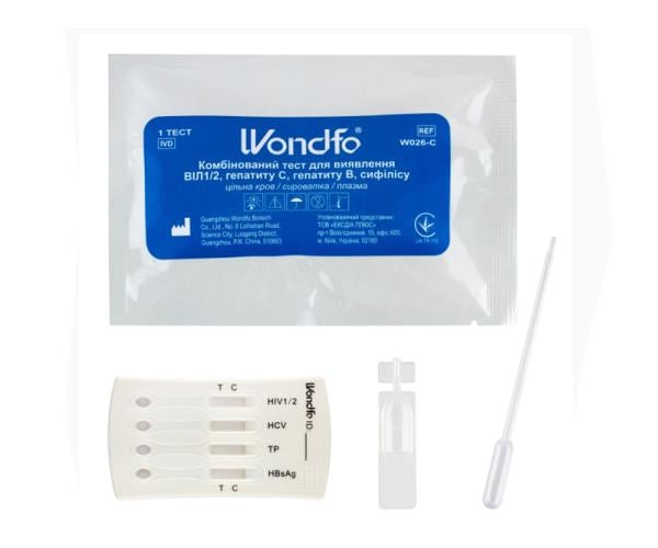 Экспресс-тест на 4 венерические инфекции Вил 1/2 сифилис гепатит В гепатит С мультиинфекция 4 Экспресс-тест на 4 венерические инфекции Вил 1/2 сифилис гепатит В гепатит С мультиинфекция 4