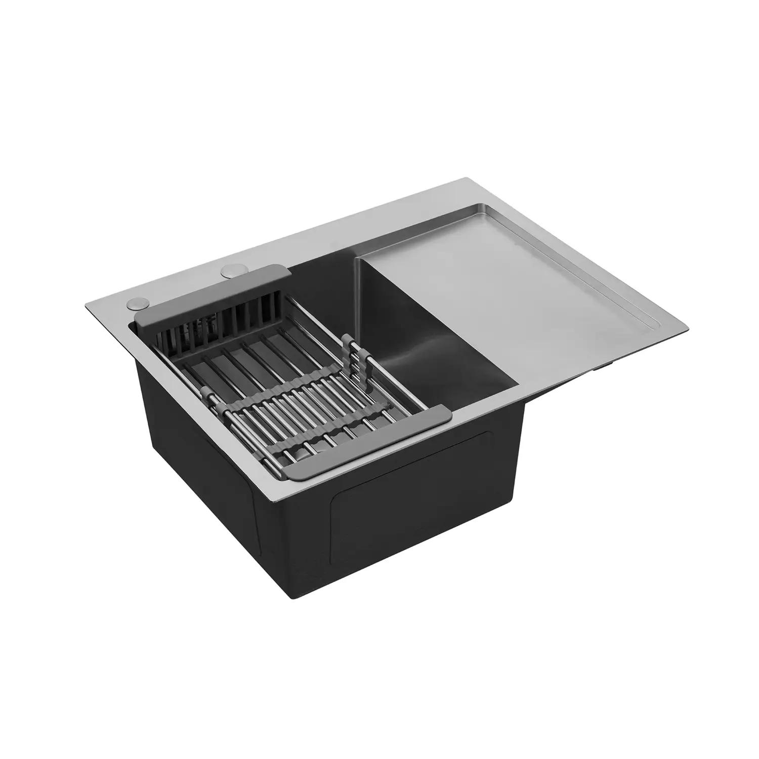 Кухонная мойка с корзинкой для посуды  Kroner KRP Gebürstet 6350LHM 3/1 мм (11503622)