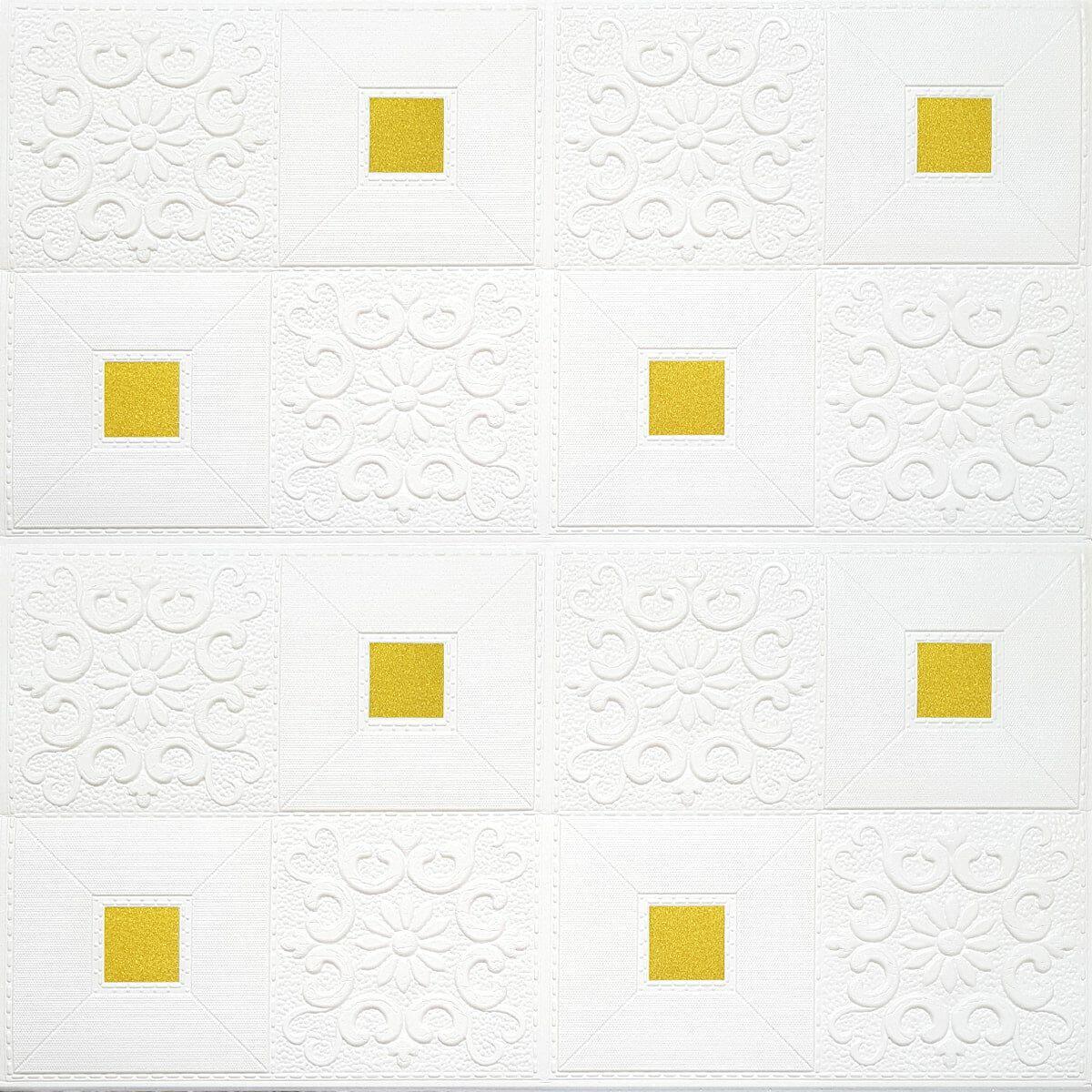 3D-панель Sticker Wall SW-00000755 самоклеящаяся 700х700х5 мм Белый (991943229)