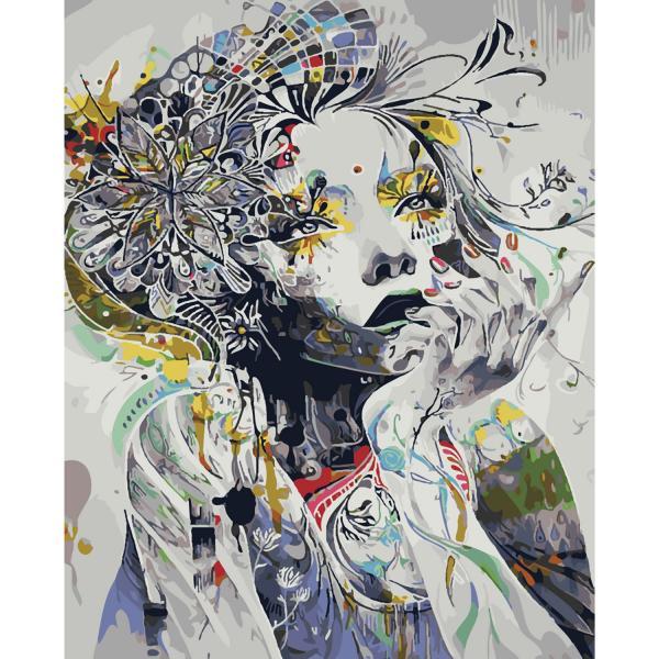 Картина по номерам Strateg Поп-арт Поп-арт-мысли 40х50 см в термопакете (SY6254)