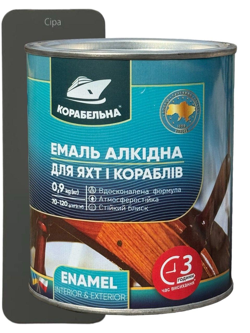 Эмаль алкидная Корабельная ПФ-115 0.9 кг Серый (23812954)