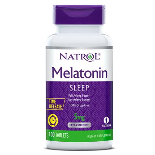 Натуральна добавка Natrol Melatonin 5 мг Time Release 100 таб. (3575)