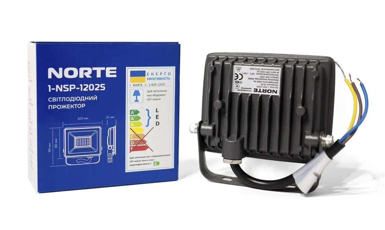 Прожектор NORTE 1-NSP-12025 Spotlight 25 Вт 6500К (27803285) - фото 2 Прожектор NORTE 1-NSP-12025 Spotlight 25 Вт 6500К (27803285) - фото 2