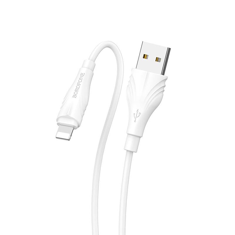 Дата кабель Borofone BX18 Optimal USB to Lightning 3 м White