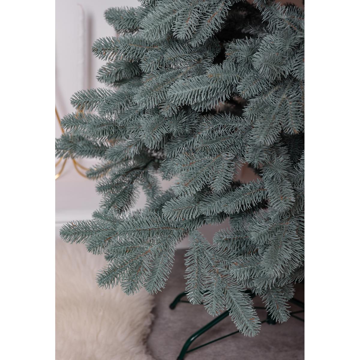 Штучна ялинка лита Буковельська V24 з металевою підставкою 2,30 м Блакитний (NYT15026) - фото 2