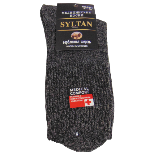 Шкарпетки медичні з верблюжою вовною syltan 9311 р. 41-46 Темно-сірий (2001974659)