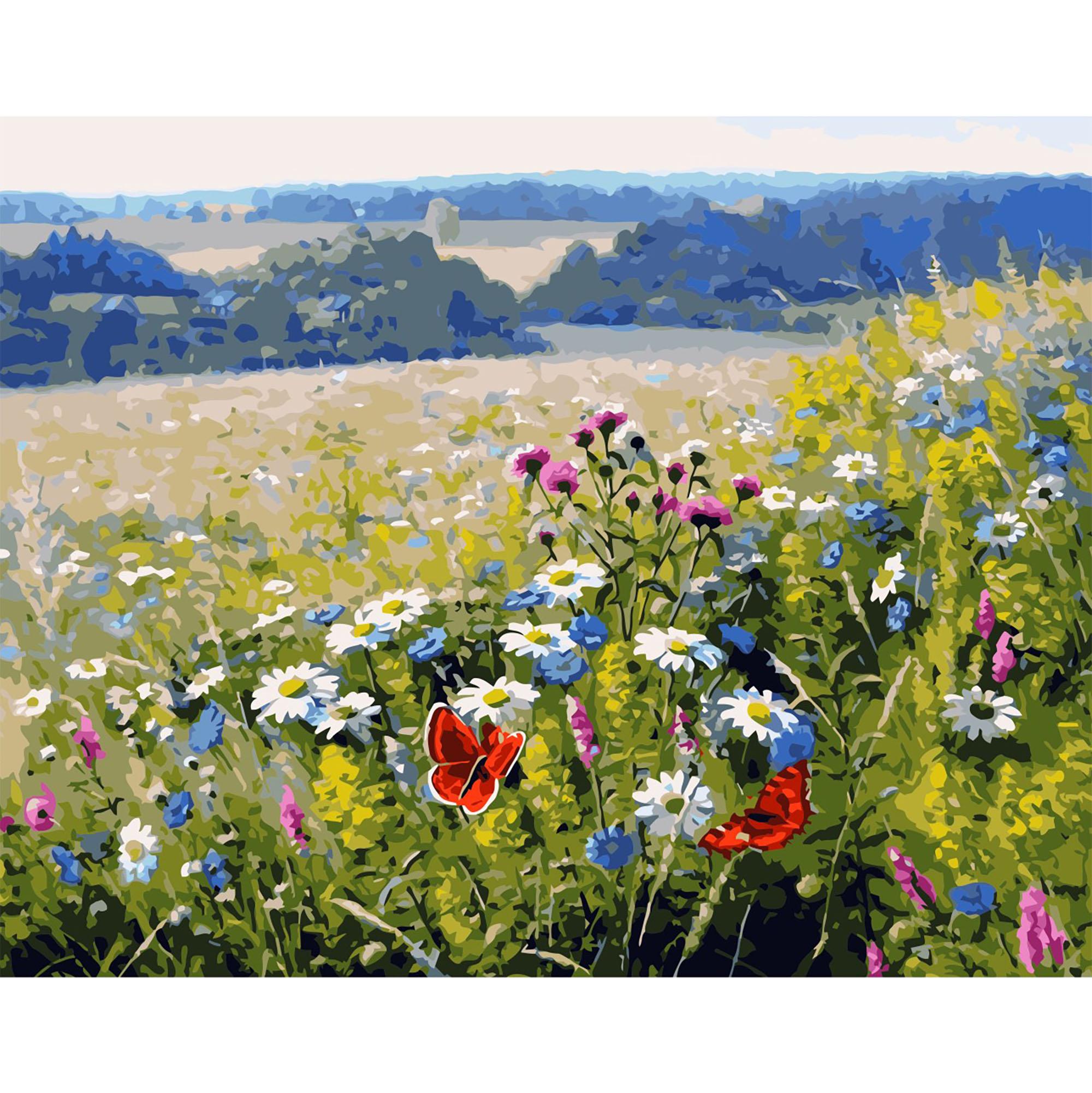 Картина по номерам Strateg Полевые цветы 2 40x50 см (VA-2822)