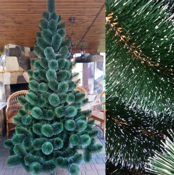 Штучна сосна з ПВХ з підставкою 1,8 м Темно-Зелений/Білий (NYT15261) - фото 5 Штучна сосна з ПВХ з підставкою 1,8 м Темно-Зелений/Білий (NYT15261) - фото 5