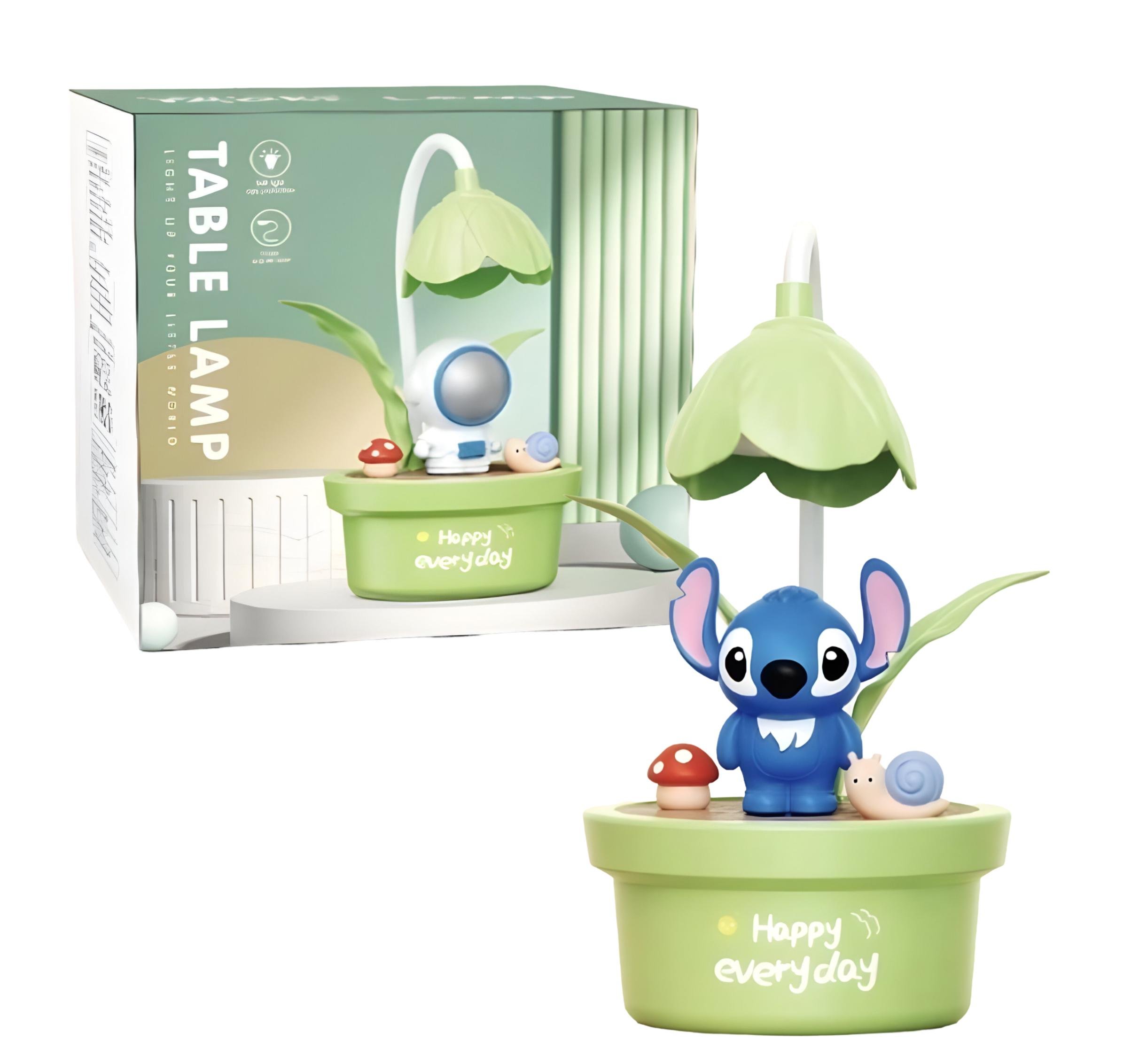 Настольная лампа Стич цветочный горшок Зеленый (351B) - фото 2 Настольная лампа Стич цветочный горшок Зеленый (351B) - фото 2