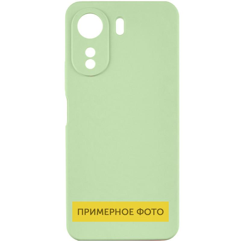 Противоударный чехол TPU GETMAN Liquid Silk Full Camera для Xiaomi Redmi 13C / Poco C65 Зеленый / Pistachio