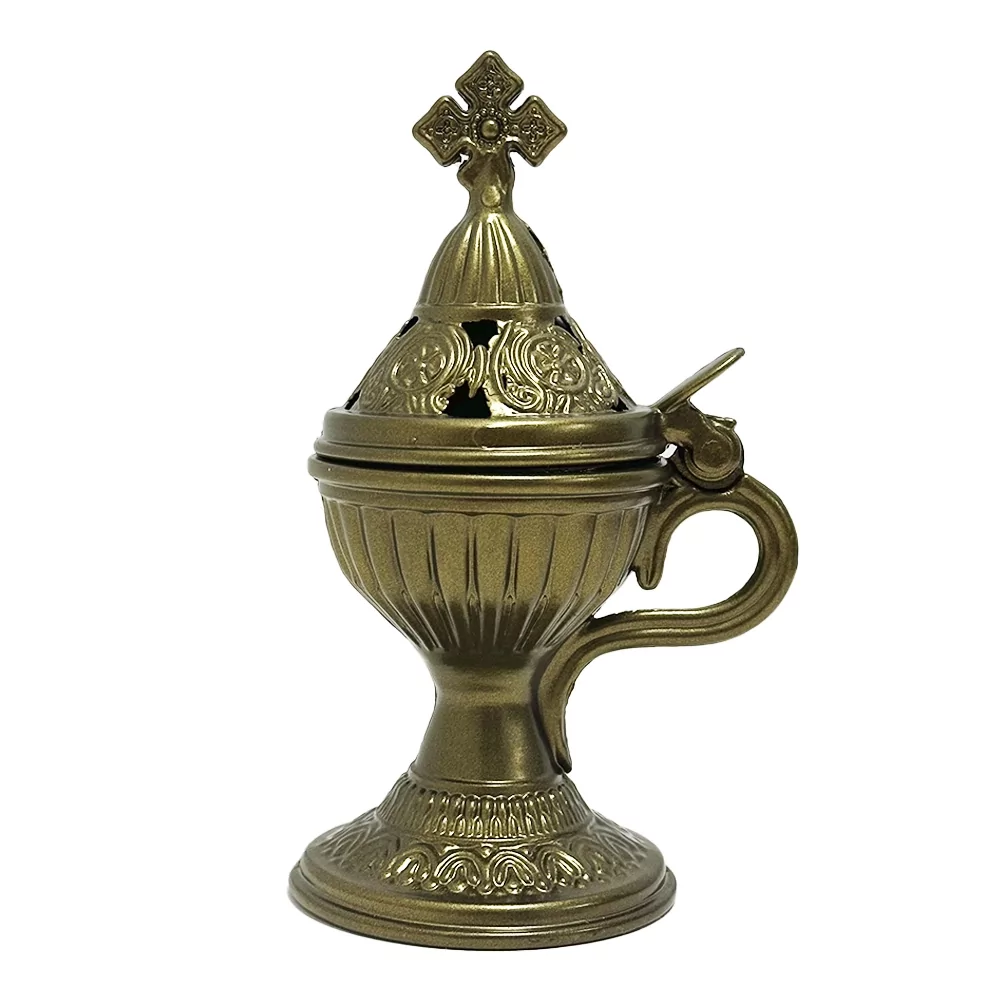 Кадильница металлическая 17 см Оливковый (ФР-00011846) - фото 1 Кадильница металлическая 17 см Оливковый (ФР-00011846) - фото 1