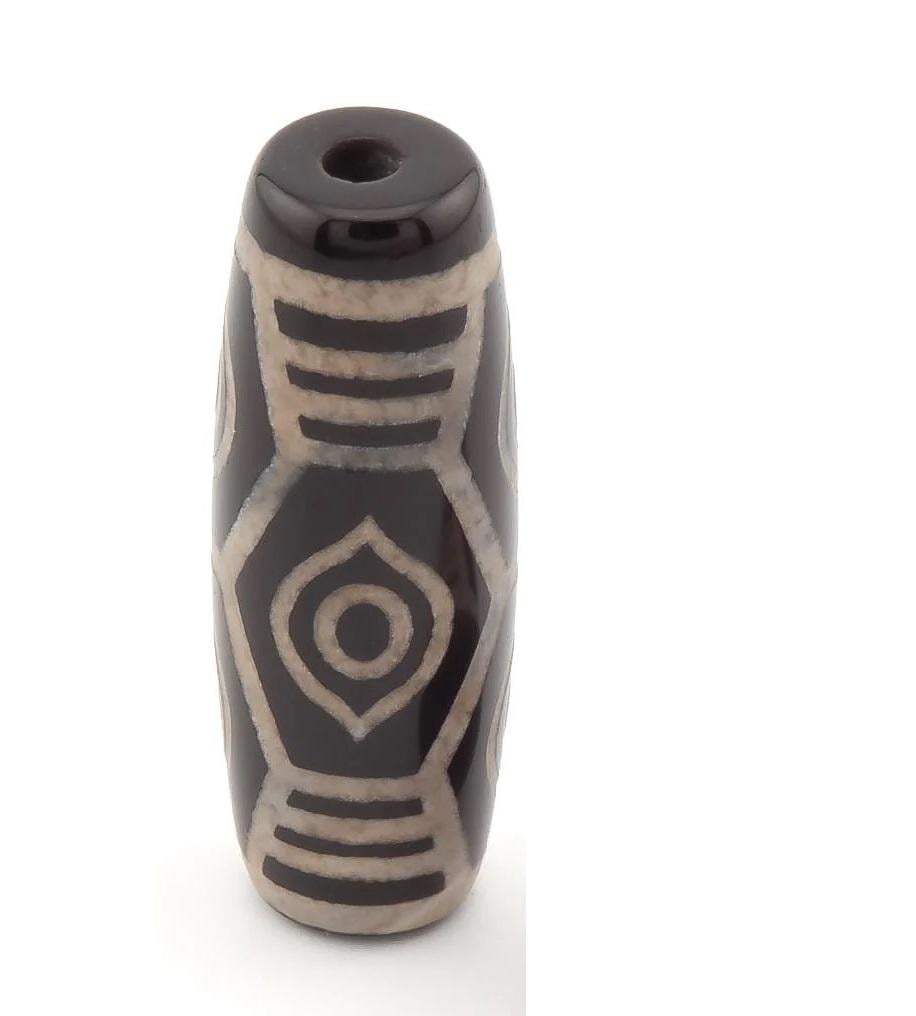 Бусина Дзі 6 Око Дракона допомагає подолати негативні сили 30х10 мм 1 шт. (БТ3006г06)