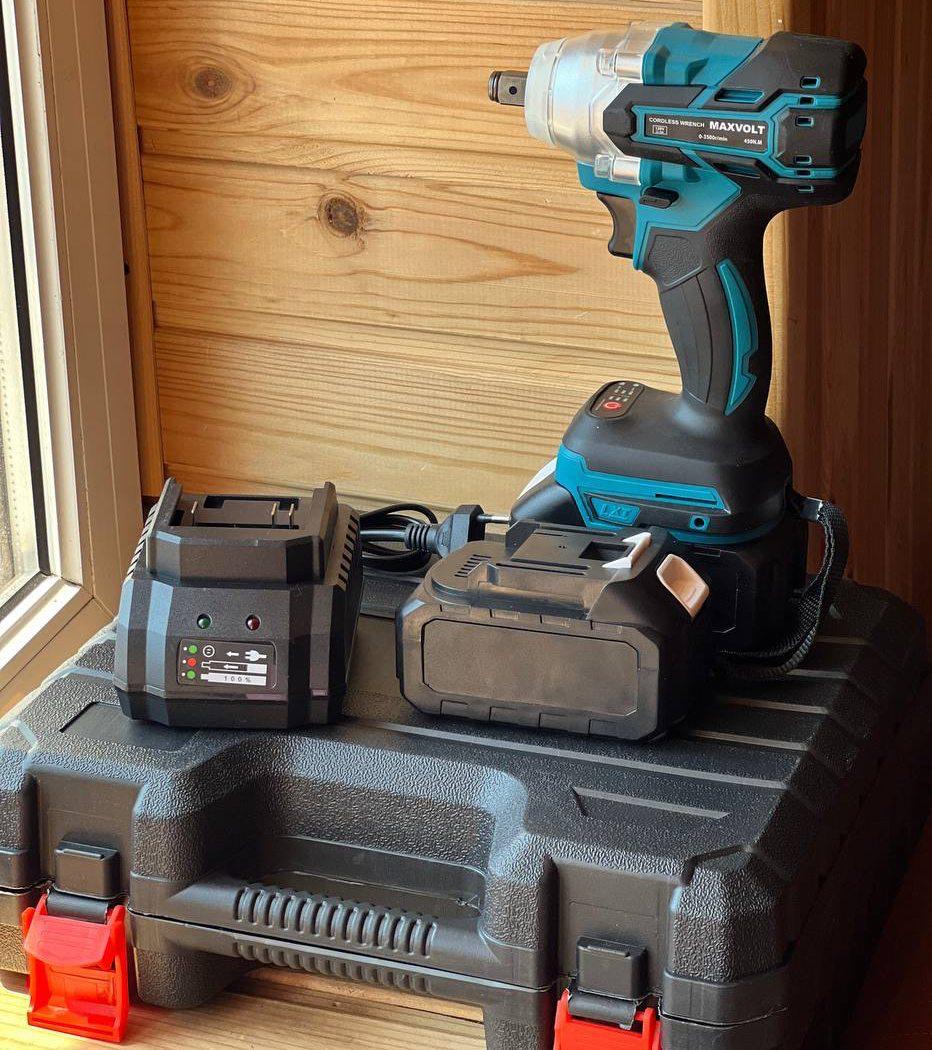 Гайковерт аккумуляторный с набором бит и торцевых насадок 48V - фото 5