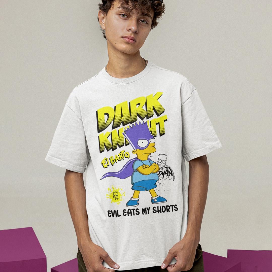 Футболка унисекс The Simpsons Dark Knight wht XS Белый (32701509)