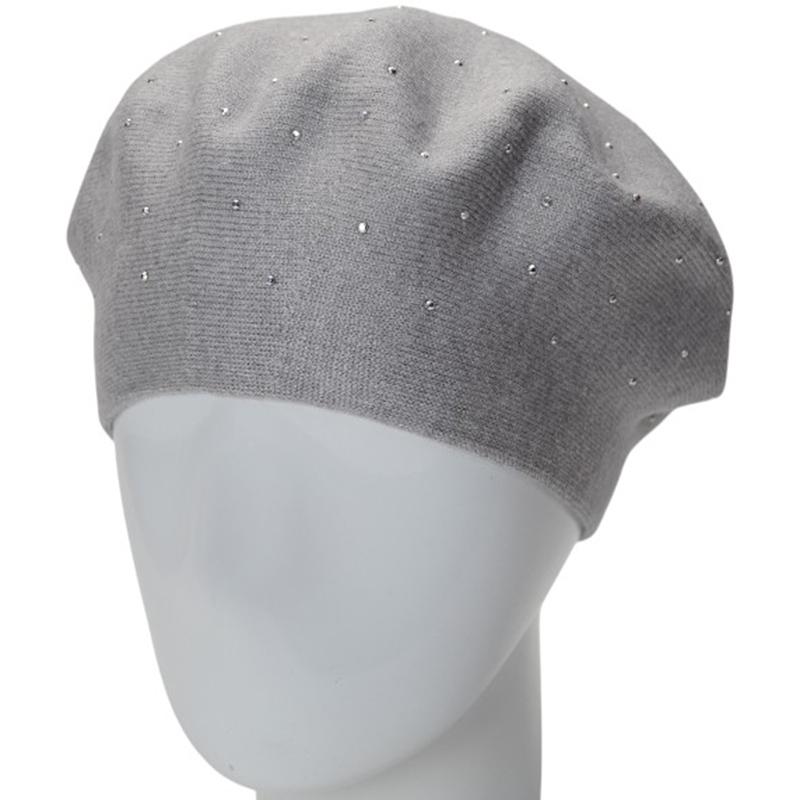 Берет двойной Lirus Блис из вискозы универсальный Серый меланж (288301)