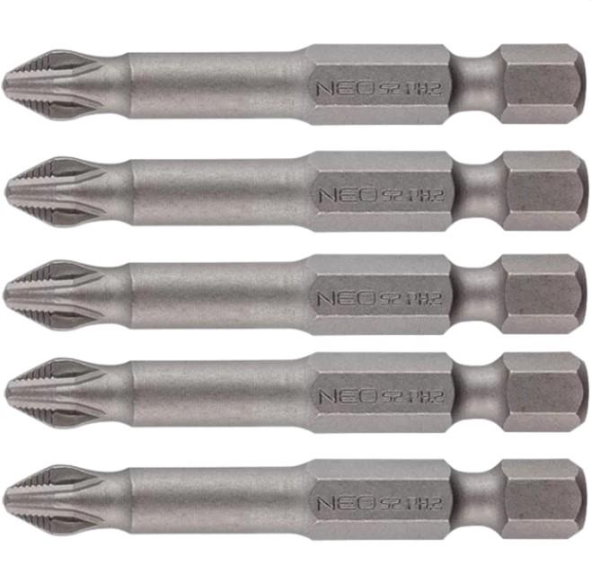 Биты Neo Tools PH2x50мм, технология ACR, посадочный квадрат 1/4" в упаковке 5шт. Биты Neo Tools PH2x50мм, технология ACR, посадочный квадрат 1/4" в упаковке 5шт.