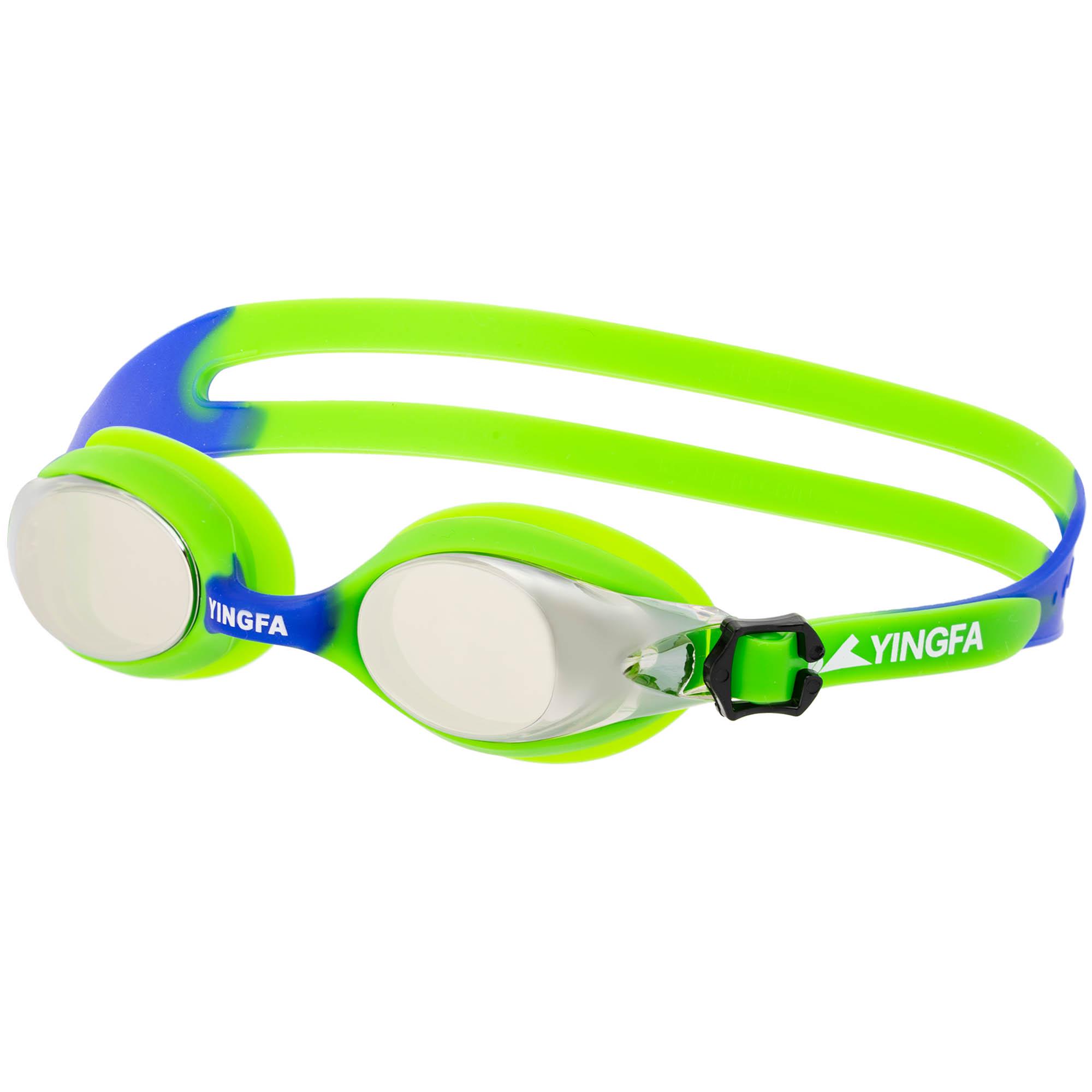 Очки для плавания детские YINGFA J729AF-M зеркальные линзы Салатовый (J729AF-M_Салатовый)
