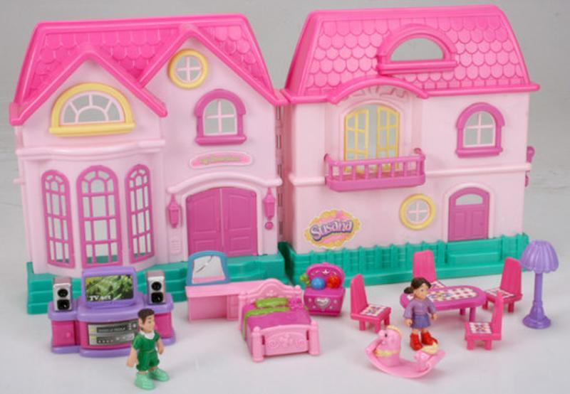 Домик кукольный игровой двухэтажный с мебелью и фигурками (2132707290) - фото 4 Домик кукольный игровой двухэтажный с мебелью и фигурками (2132707290) - фото 4