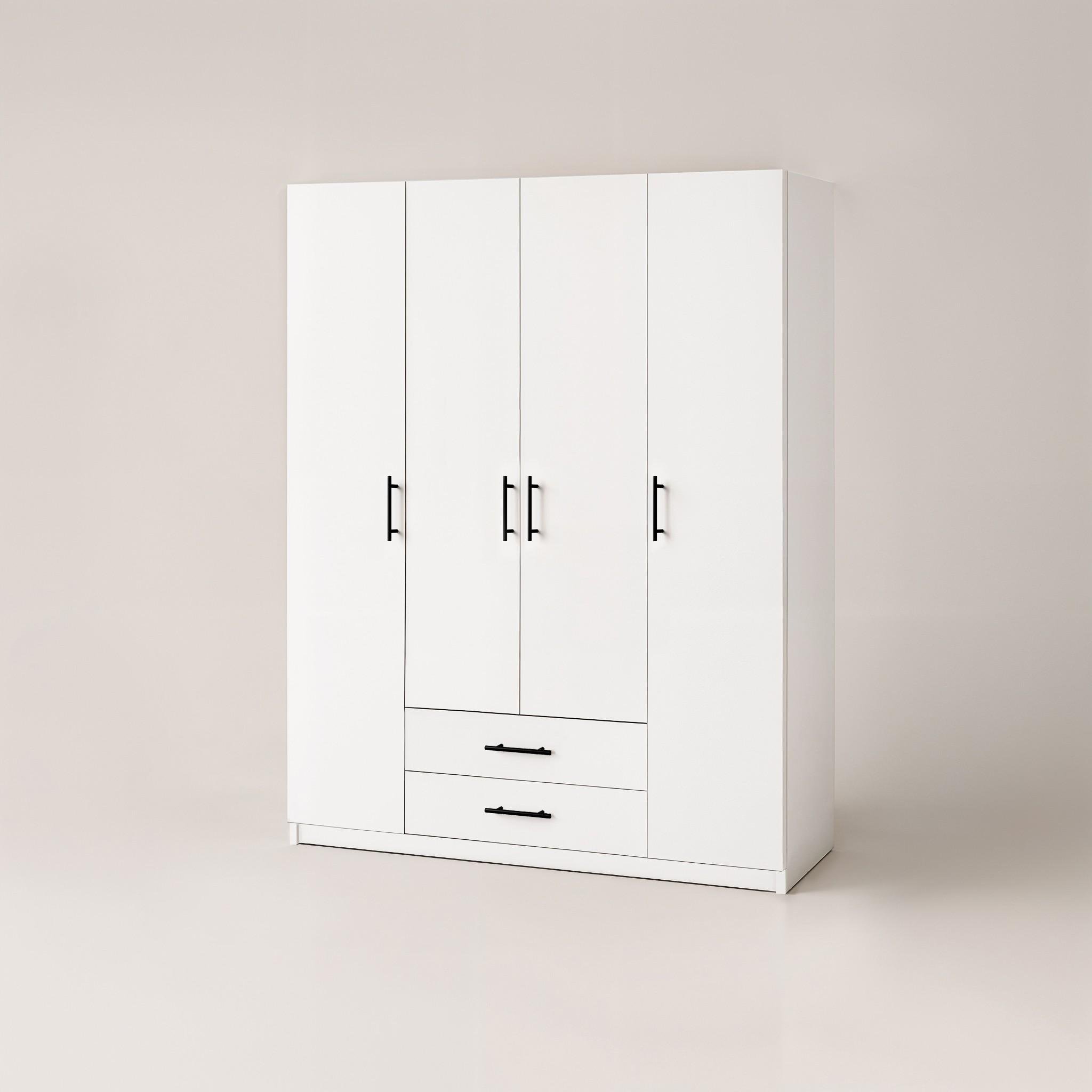 Шкаф для одежды Standart 2+4 1286x416x1900 мм Белый - фото 2