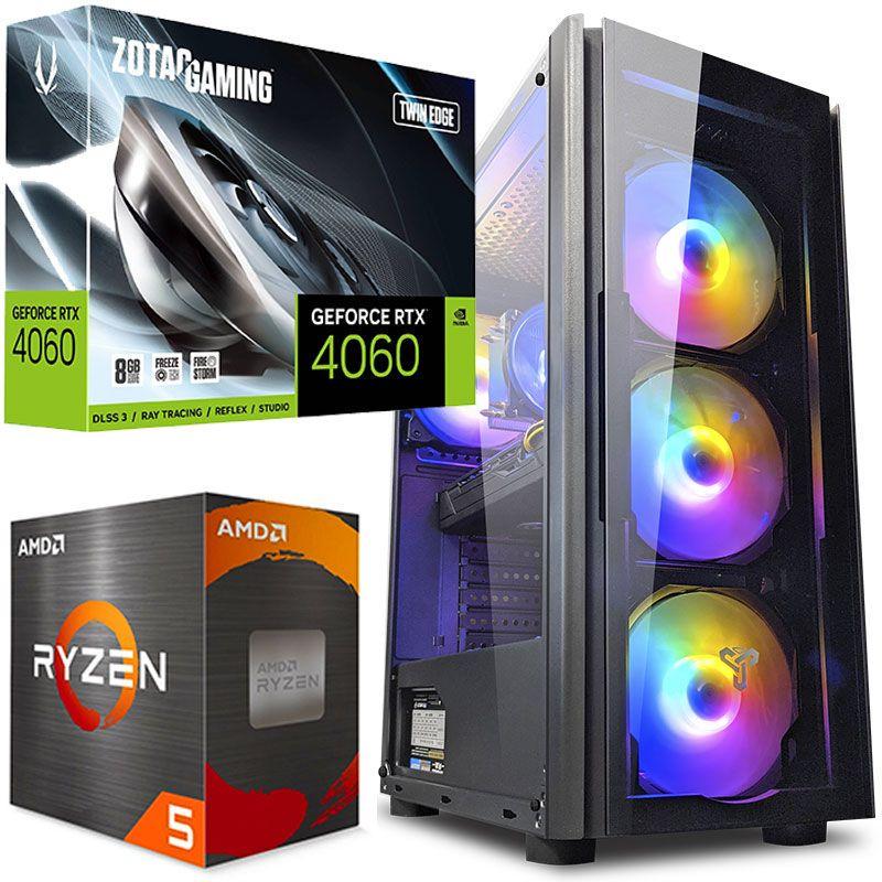 Комп'ютер ігровий Ryzen 5 5600 RTX 4060 8 Гб 16 Гб DDR4 SSD M.2 ZEVS PC 12970PRO (3126716230) - фото 2