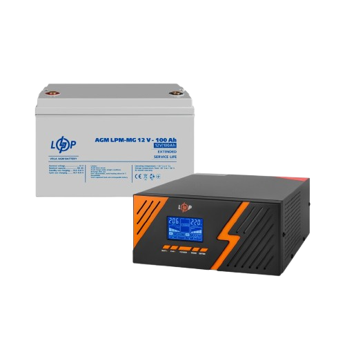 Комплект резервного питания LogicPower UPS B1500 и MG 1200Wh 100 Ah синусоидальный (30492692)