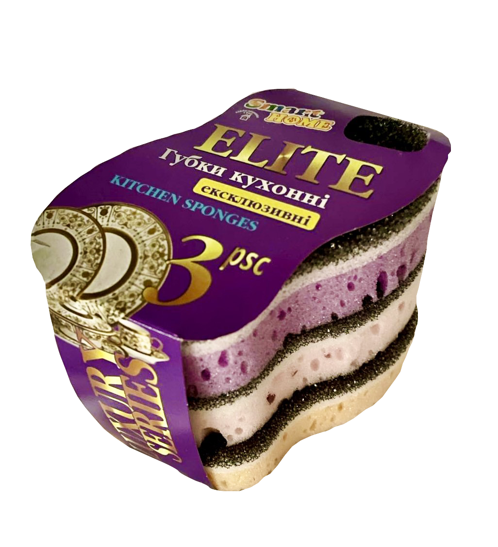 Губка кухонная ELITE 3 шт. (112937)