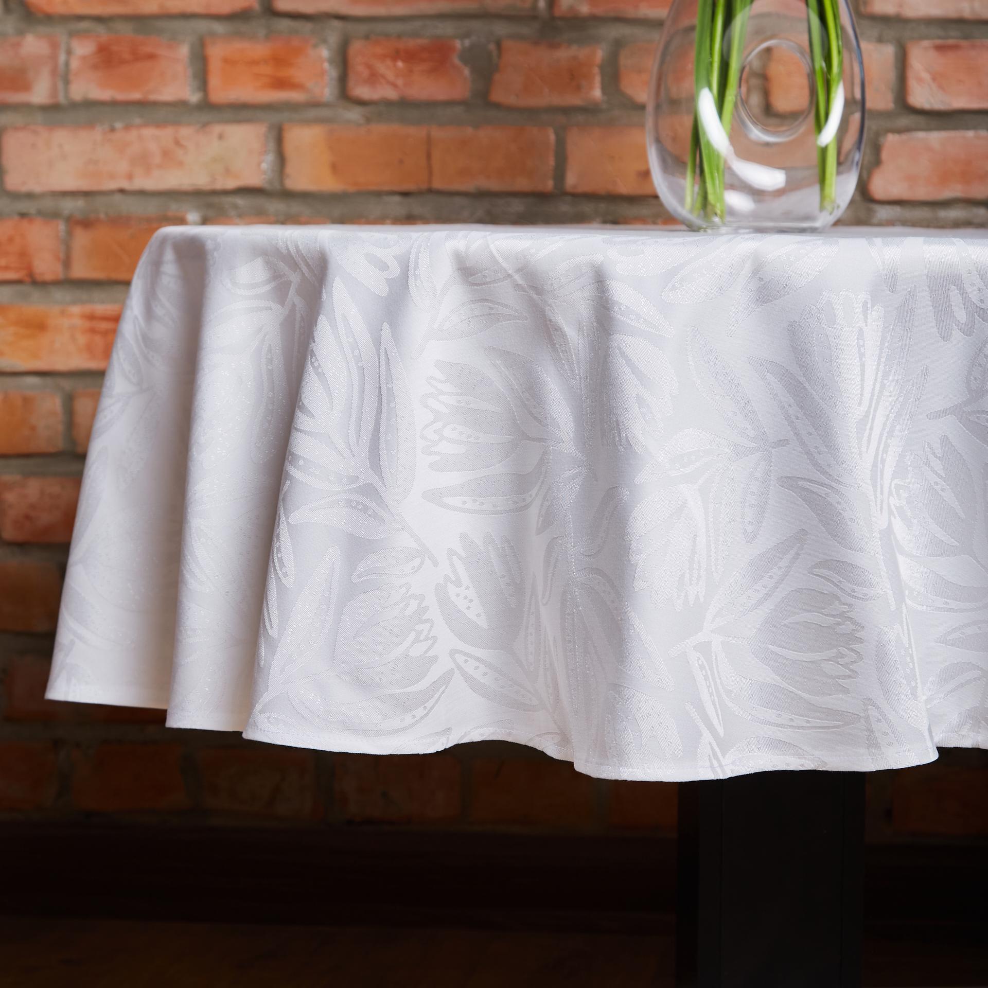 Скатертина на круглий стіл жакардова Тюльпани 1,6 м (116-23/00) - фото 3 Скатертина на круглий стіл жакардова Тюльпани 1,6 м (116-23/00) - фото 3