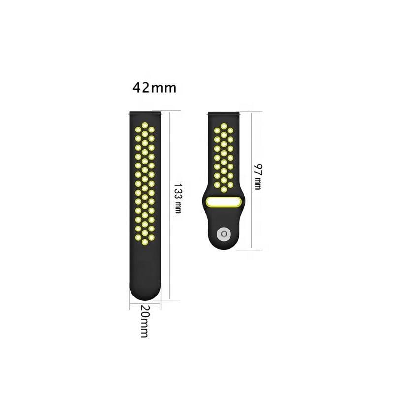 Ремешок Vents Style Becover для Motorola Moto 360 2nd Gen Men's Black/Yellow (705760) - фото 5