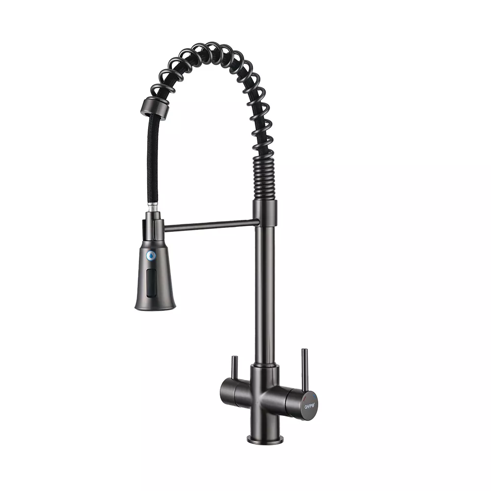 Змішувач для кухні на дві води з гнучким виливом Gappo G4398-69 (1046766)