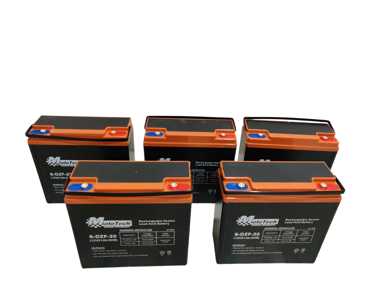 Комплект аккумуляторной батареи тяговых 6-DZF-20 12V20Ah/2HR электроскутера Forte Yadea Fada 5 шт. (2538019838)