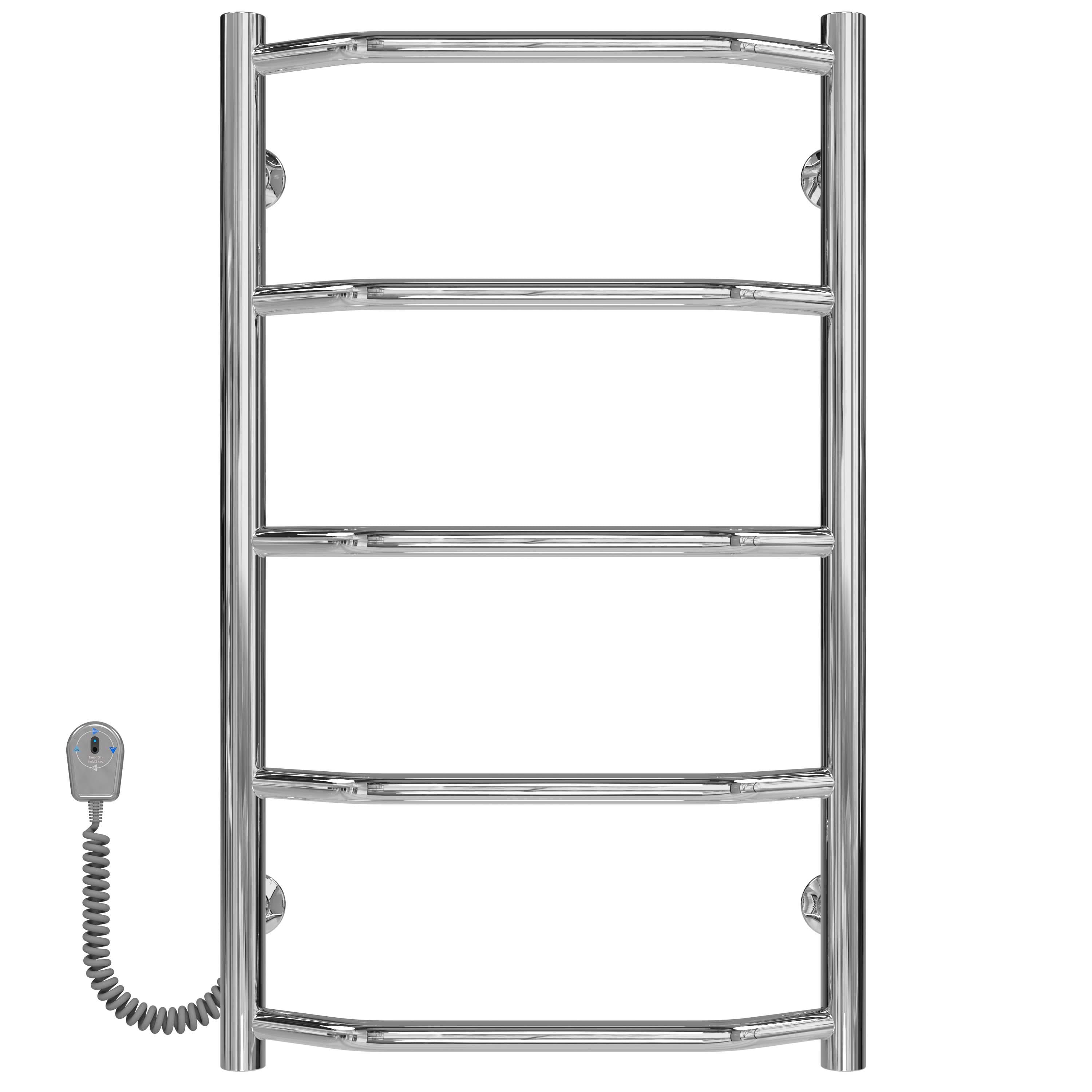 Полотенцесушитель электрический Deffi Трапеция П5 EF16 левое подключение нержавеющая сталь 400х700 мм Хром (C.TR.70.40.5.E.C.L.5)