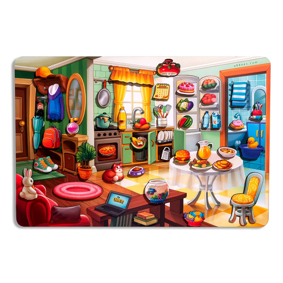 Гра на липучці Наведи лад в кімнаті та нагодуй Ваню