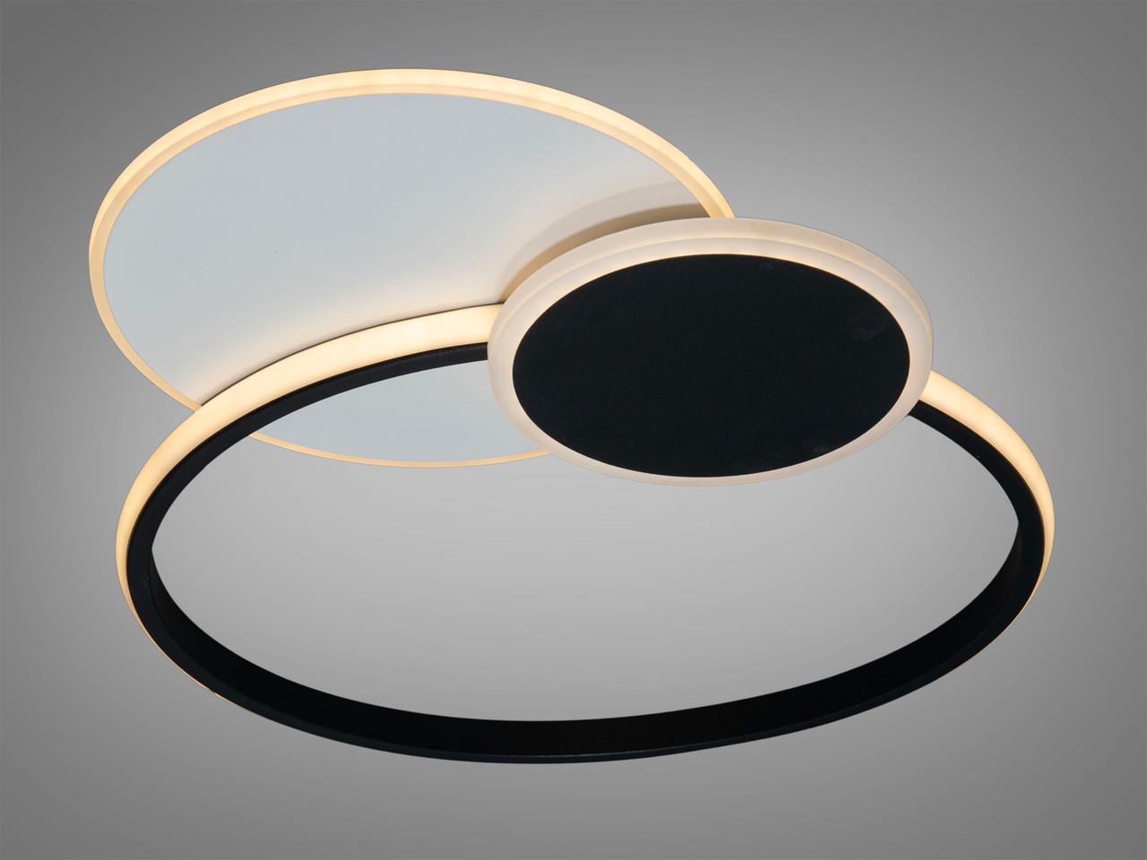 Люстра светодиодная в ванную 52W на 7м2 Черный (Z212-1BL-LS)