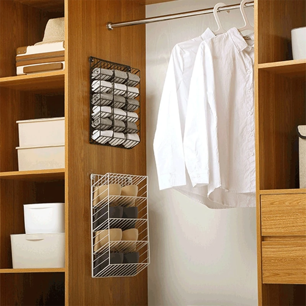 Подвесная полка органайзер для нижнего 30x8,5x41 см Белый - фото 6 Подвесная полка органайзер для нижнего 30x8,5x41 см Белый - фото 6