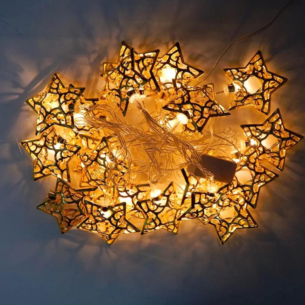 Гирлянда Золотая звезда LED 20 (1-118)