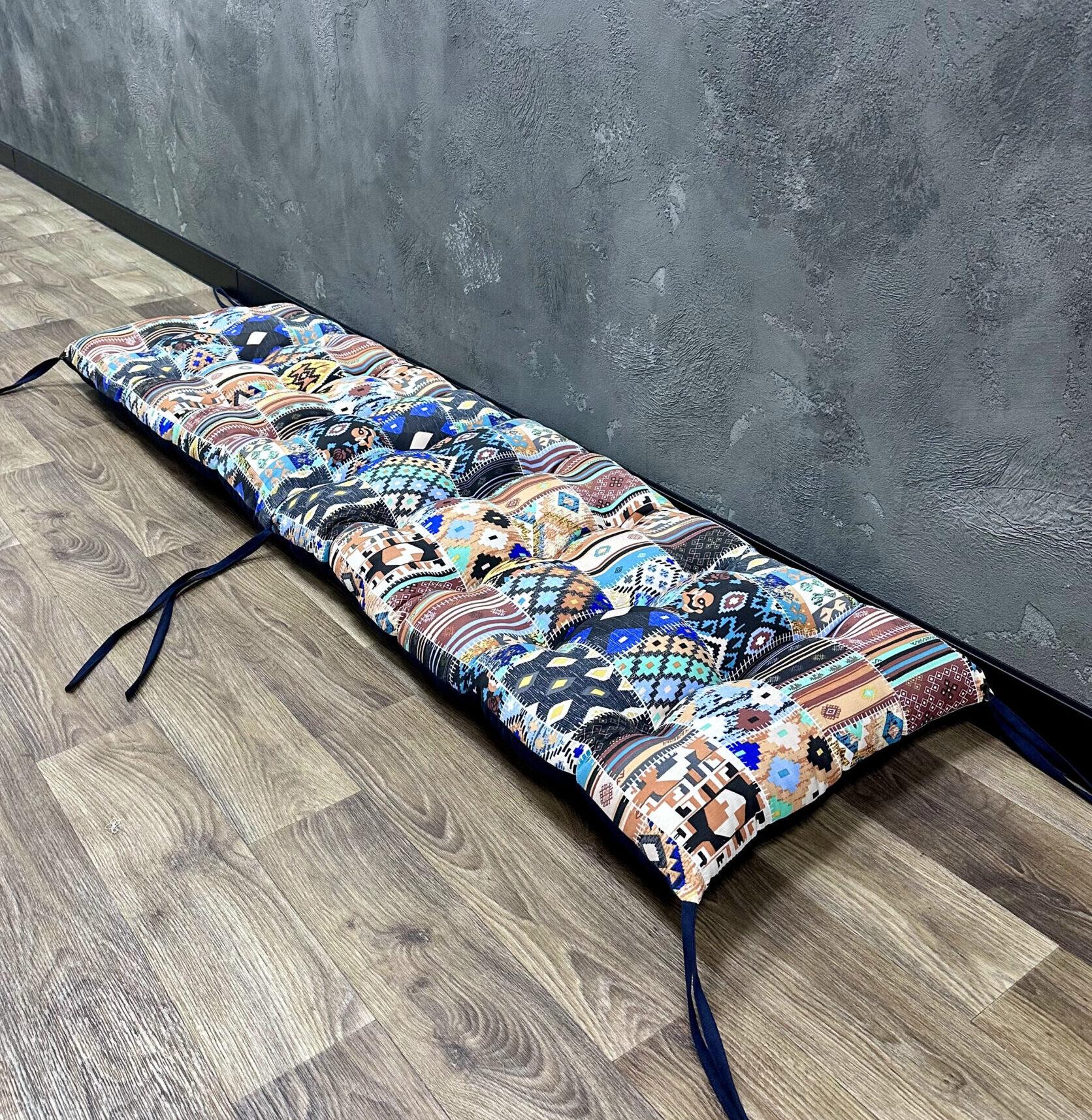 Подушка Comfort Home Patchwork на підвіконня/каркаси/піддони/садові меблі 100х50 см
