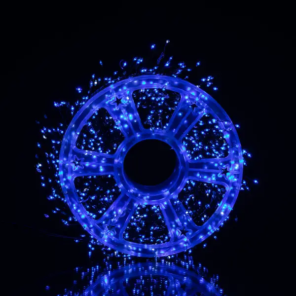 Гірлянда-нитка Роса хвойна лапа 1500 LED 50 мв зелена нитка Синій - фото 4