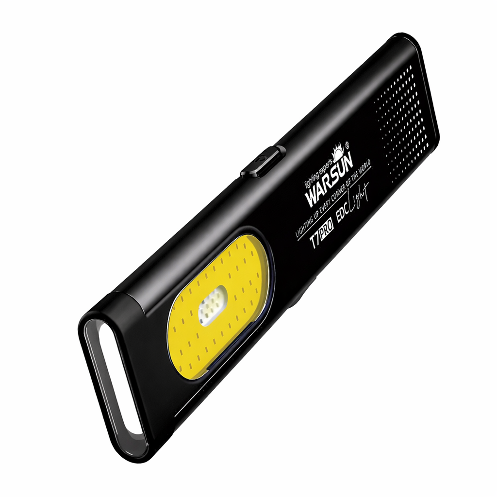 Фонарик Warsun T7 PRO LED в ультратонком металлическом корпусе с USB-C Магнитом Черный