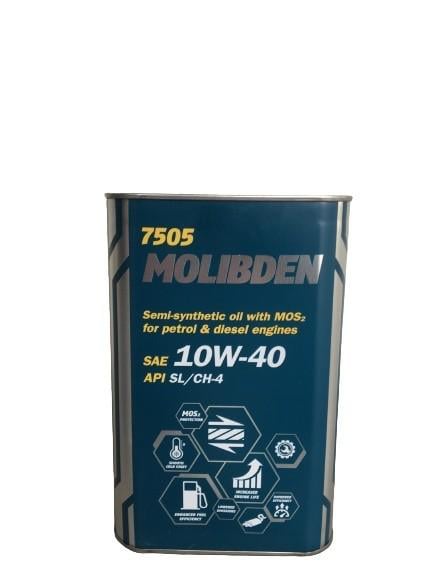 Мастило напівсинтетичне Mannol Molibden 7505 10W-40 1 л