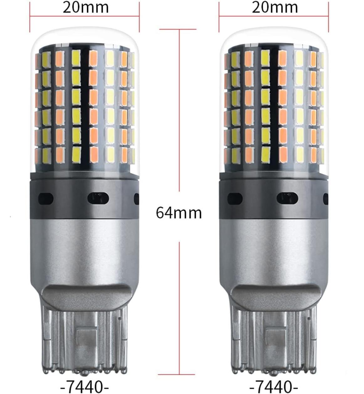 ДХО 120LED 2в1 з функцією повороту CAN BUS (5760LM, немає помилок, цоколь 7440, T20, W21W) - фото 3