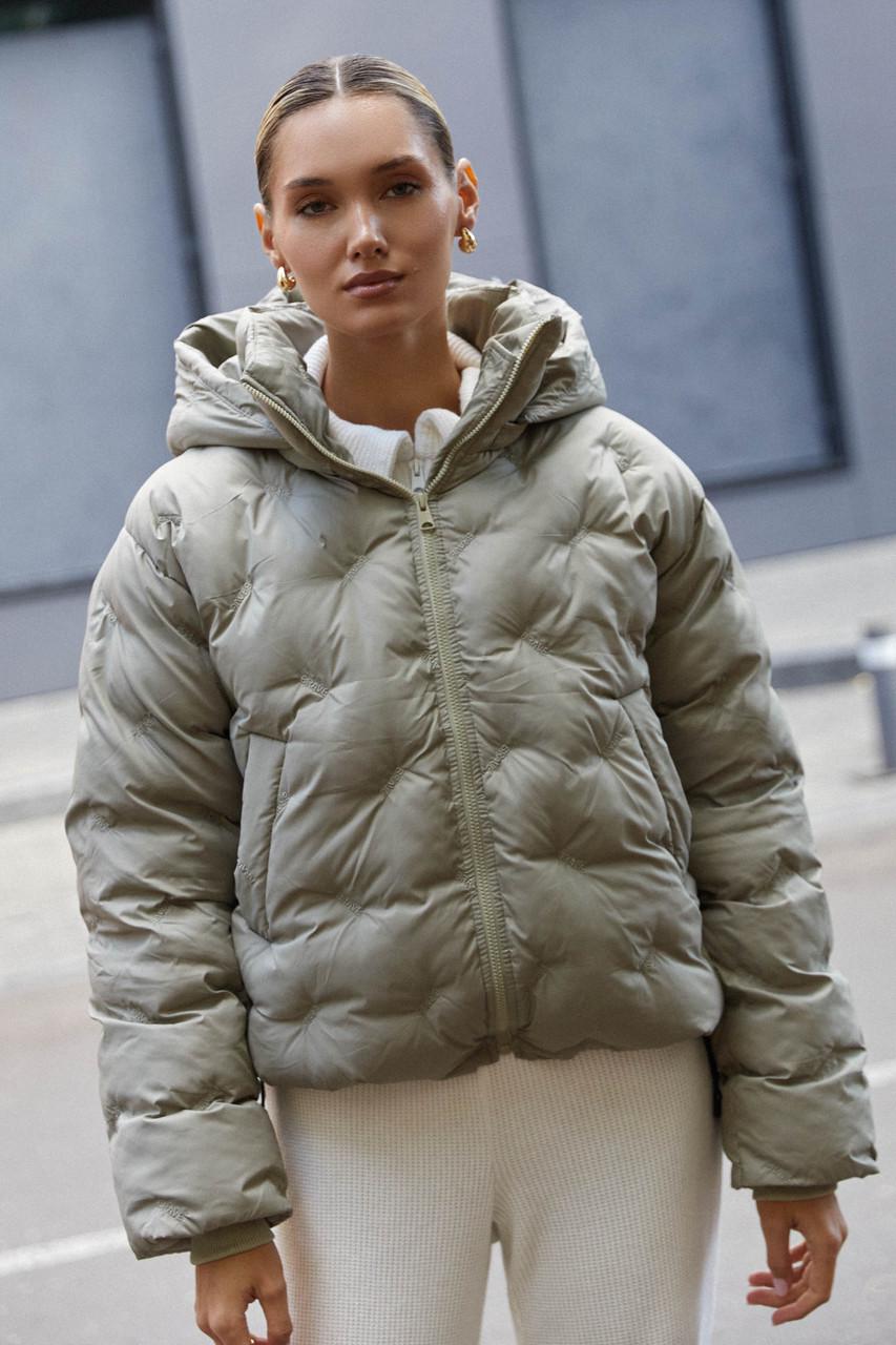 Куртка Seventeen с декоративной вышивкой XXL-3XL Оливковый Куртка Seventeen с декоративной вышивкой XXL-3XL Оливковый