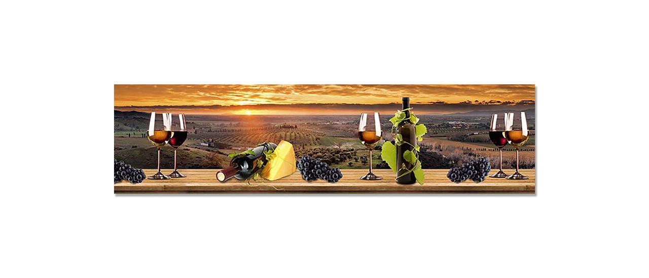 Наклейка виниловая на кухню Zatarga Вино/Долина 650х2500 мм (1283915173)