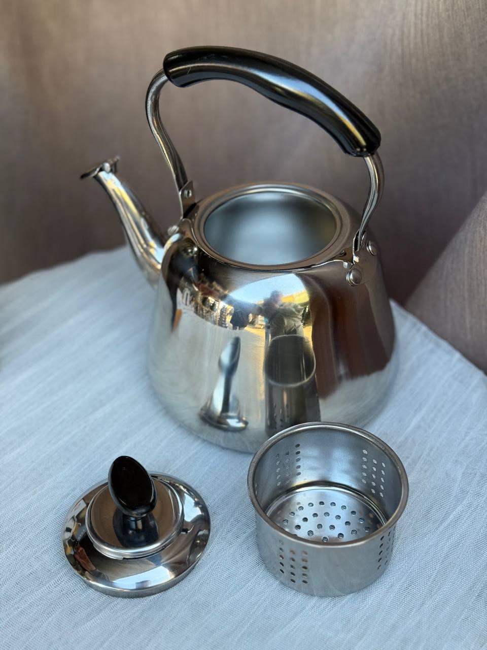 Чайник Edenberg из нержавеющей стали с фильтром-сеточком 1,5 л (EB-18052) - фото 2