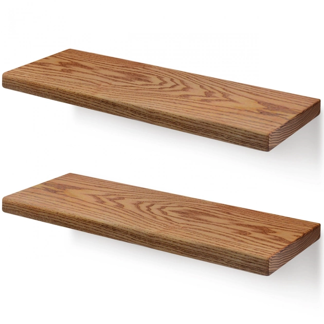 Комплект навісних полиць Wood Wedge 60х16х2,5 см Тік (10008) - фото 2