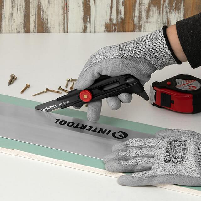 Ніж сегментний для лінолеуму Intertool HT-0539 18 мм (130096) - фото 9 Ніж сегментний для лінолеуму Intertool HT-0539 18 мм (130096) - фото 9