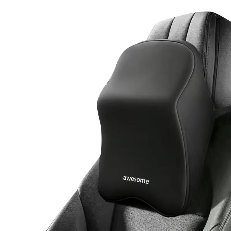 Подушка-подголовник автомобильная AweSome под шею с эффектом памяти ортопедическая Black (2632679393)