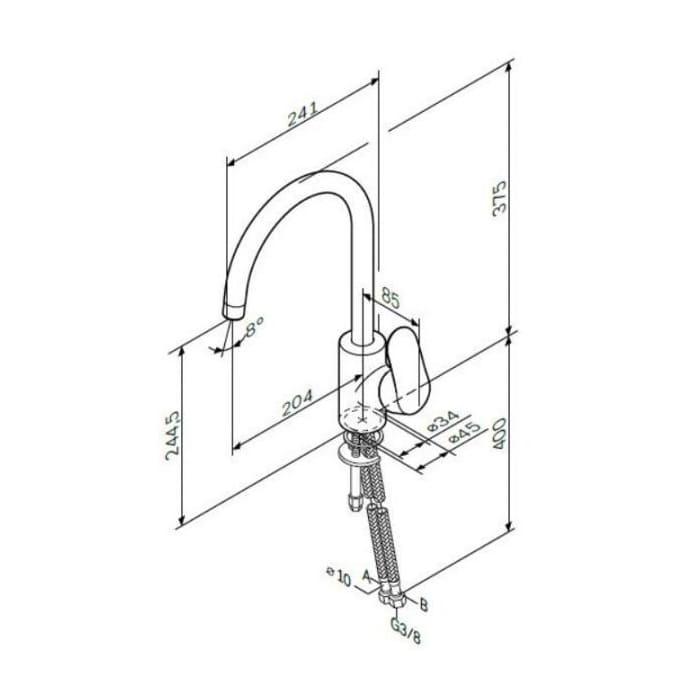 Смеситель для кухни AM.PM Like F8007000 однорычажный Хром (130117) - фото 2 Смеситель для кухни AM.PM Like F8007000 однорычажный Хром (130117) - фото 2