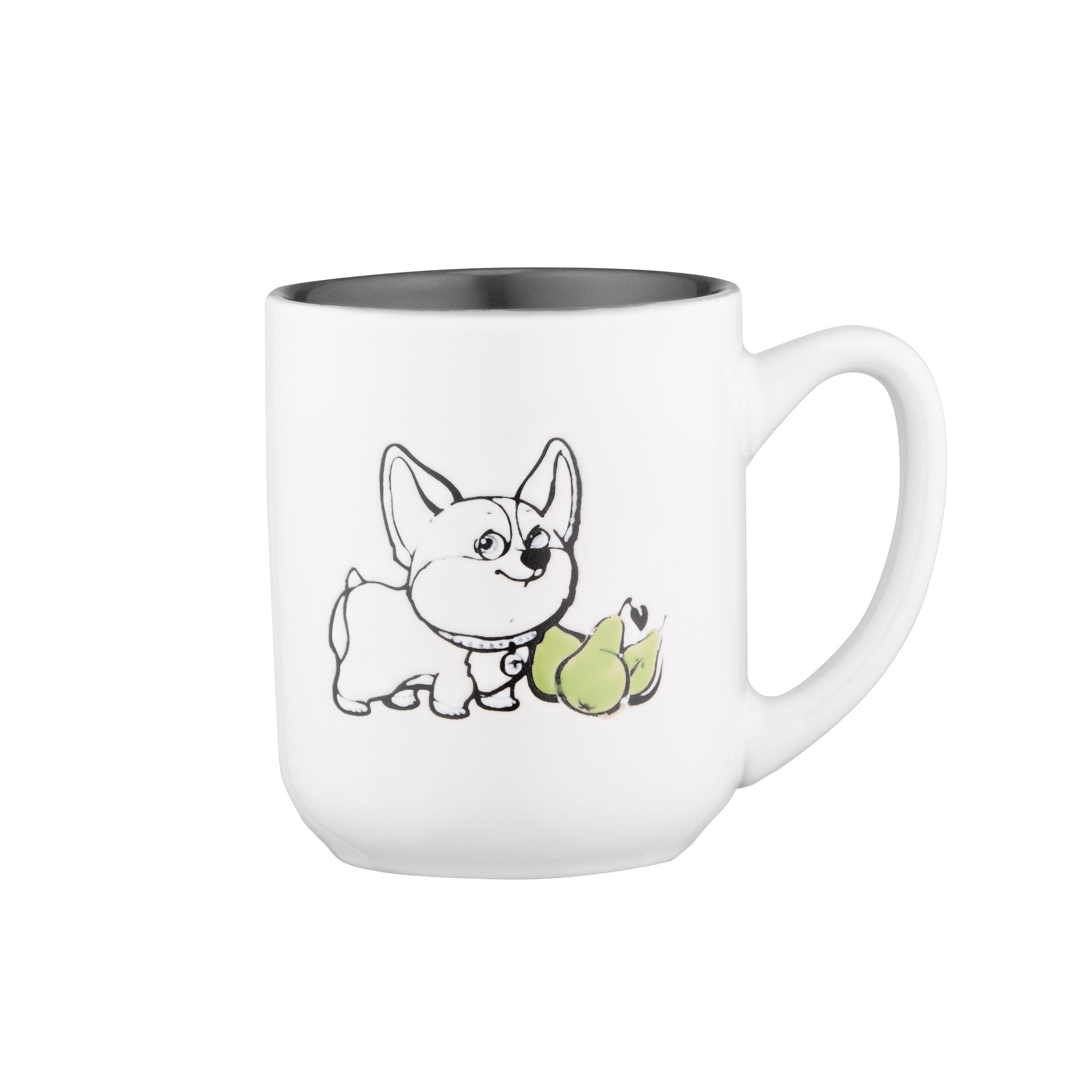 Чашка Ardesto AR3054 Corgi 380 мл Білий/Сірий (d123bb35)